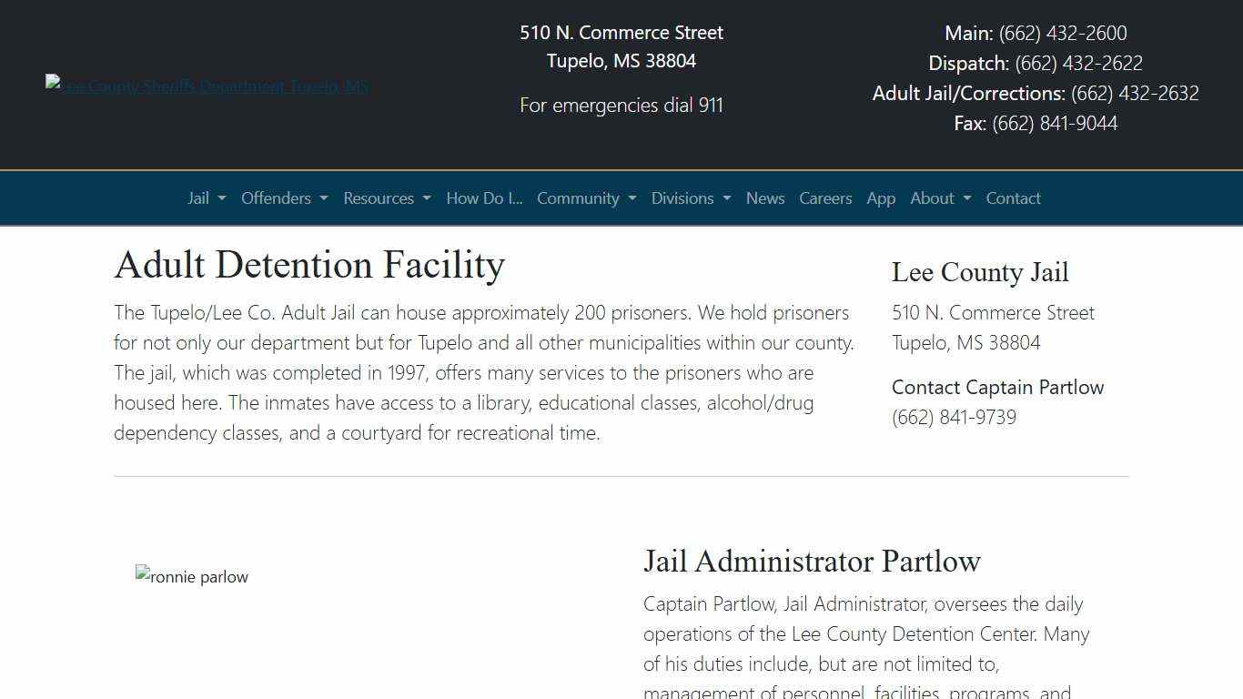 Lee County Adult Detention Center - Lee County Sheriff's Department