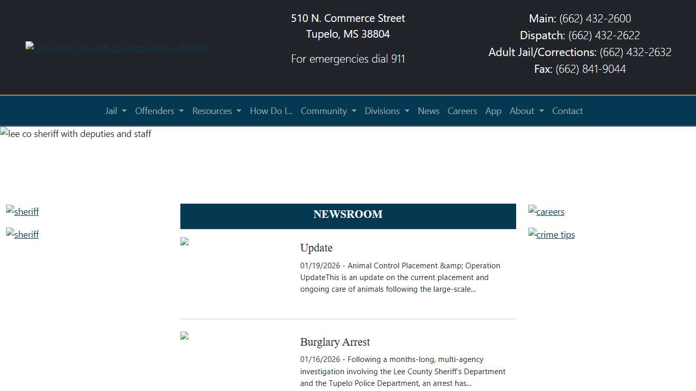 Lee County Sheriff's Department Mississippi